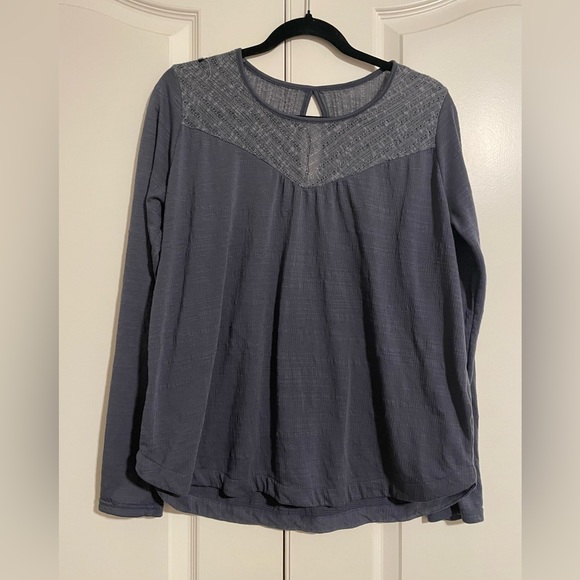 Kuhl Tops - KUHL Sonia Long Sleeve Lace Blue Top